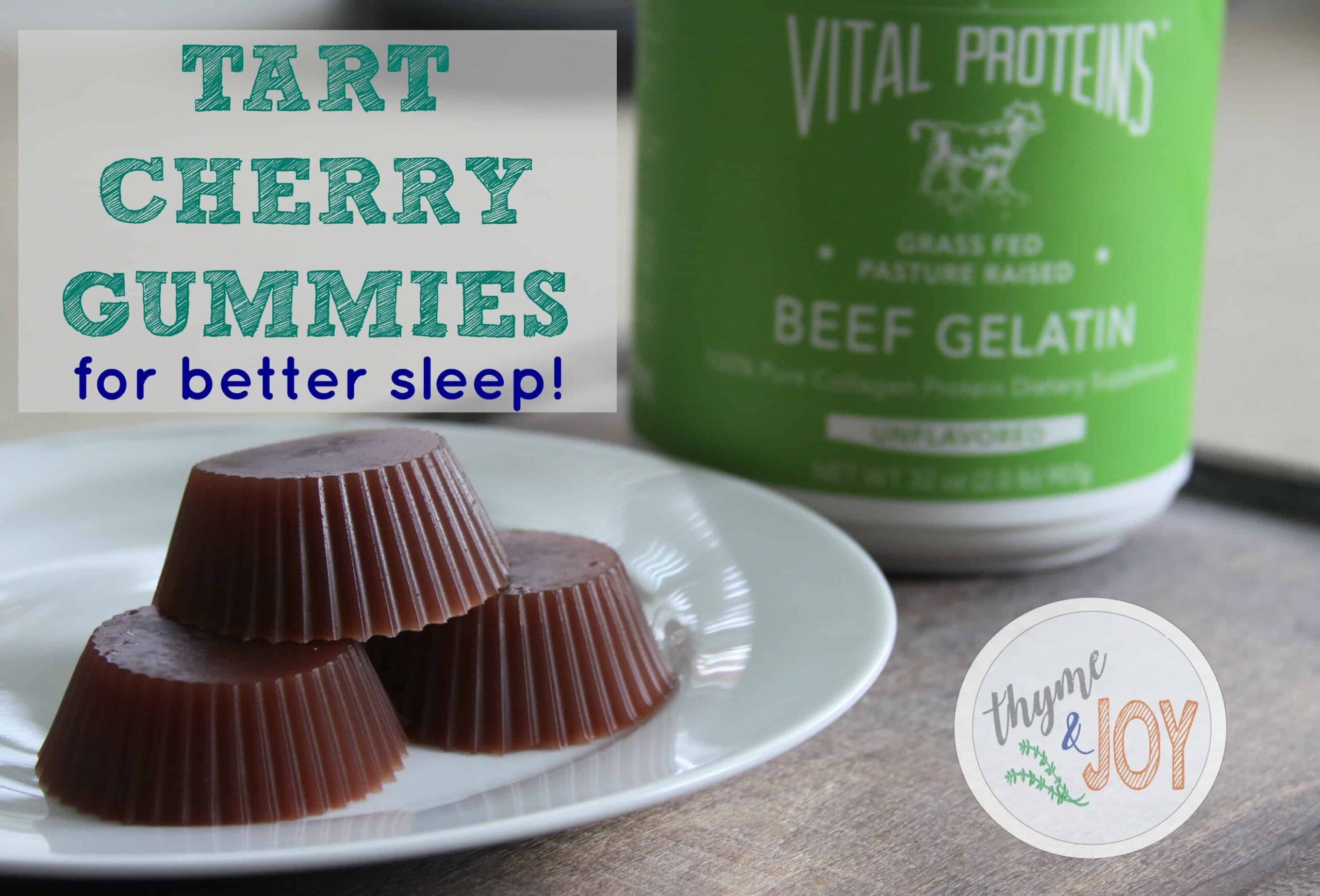 These tart cherry gummies are a fun way to pack a does of relaxing recovery nutrients for better sleep and recovery! | Thyme + JOY