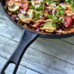 This paleo hamburger skillet tastes like your favorite fast food burger with a healthy twist featuring homemade Thousand Island Dressing.  #paleo #whole30 #keto