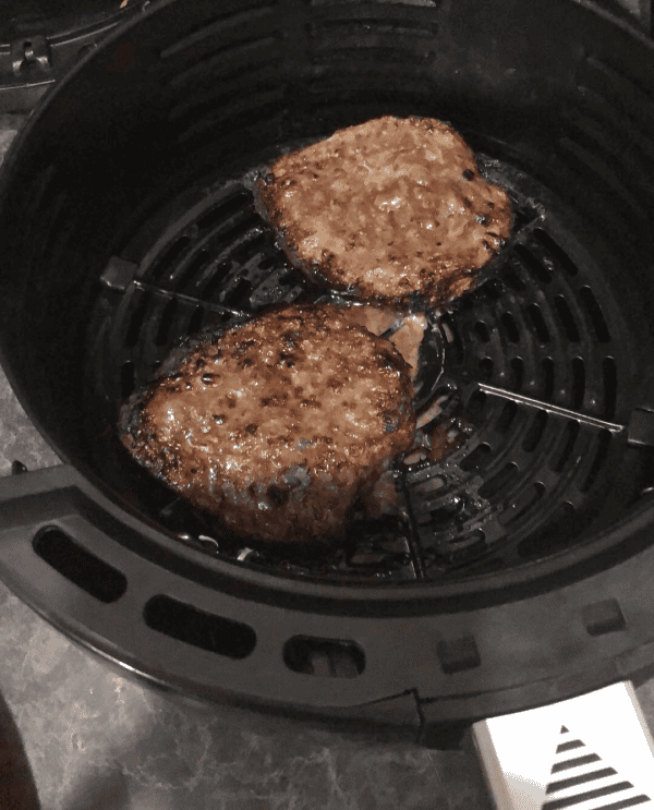 fryer air burgers frozen burger cook hamburgers patties airfryer paleo minutes perfectly thymeandjoy recipe airfryerrecipes whole30 keto