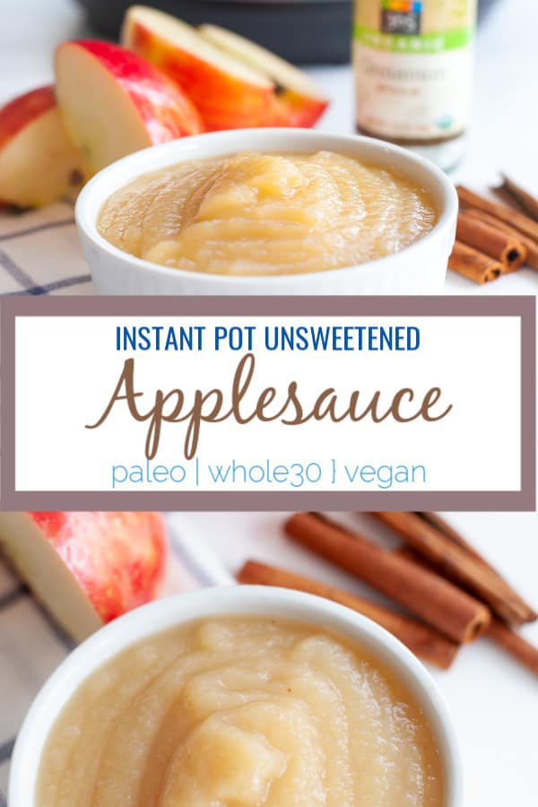 Instant Pot Applesauce | Unsweetened One Ingredient Recipe