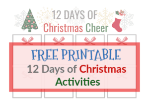 Add some Christmas cheer back into your life by using this 12 days of Christmas cheer free printable in the 12 days leading up to Christmas! #christmas #free #printable