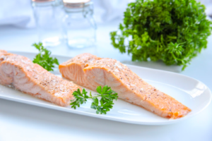 This easy recipe for 7 minute salmon will have a nutrient dense protein on the table quick! This recipe uses few ingredients and is broiled in the oven.