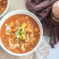 This Chicken Tikka Masala is a spicy warm tomato curry that everyone will love. Made with chicken, tomato sauce, vegetables and some indian spices it is perfect for paleo and whole30 ways of eating. 