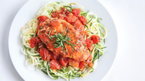 Tomato Basil Chicken Whole30 Paleo Low Carb Thyme And Joy