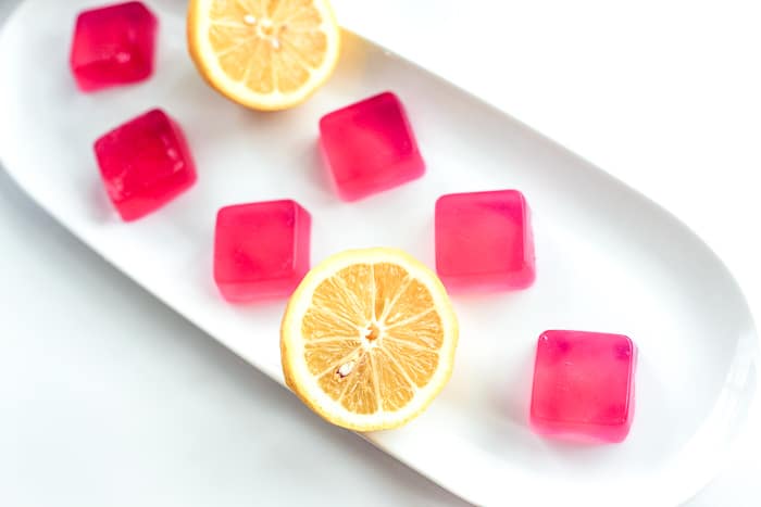 Raspberry Lemonade Electrolyte Gummies on a white dish