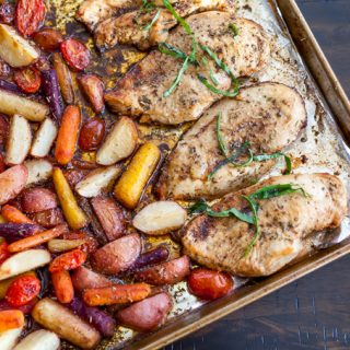 Sheet Pan Balsamic Chicken And Vegetables Paleo Whole30 Gluten Free