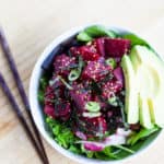 beet poke salad bowl