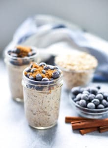 Blueberry Lactation Overnight Oats (For Postpartum Moms!)