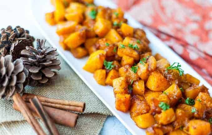 Maple Cinnamon Air Fryer Butternut Squash