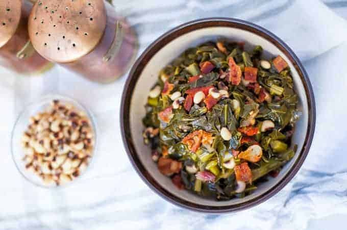 Instant Pot Black Eyed Peas with Collard Greens