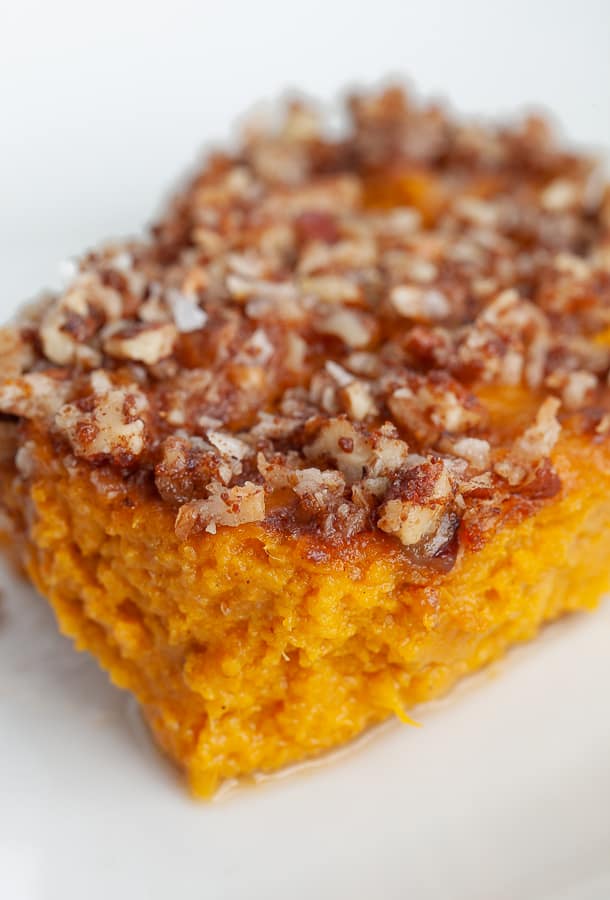 slice of Dairy Free Sweet Potato Casserole With Coconut