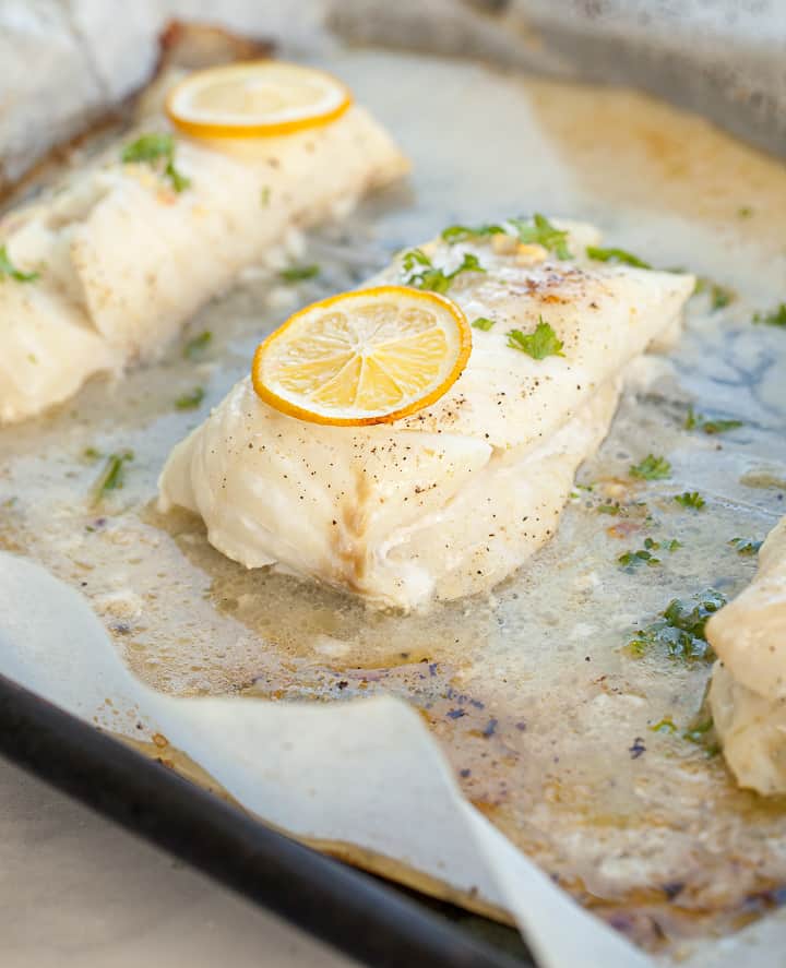 Garlic Butter Baked Cod 