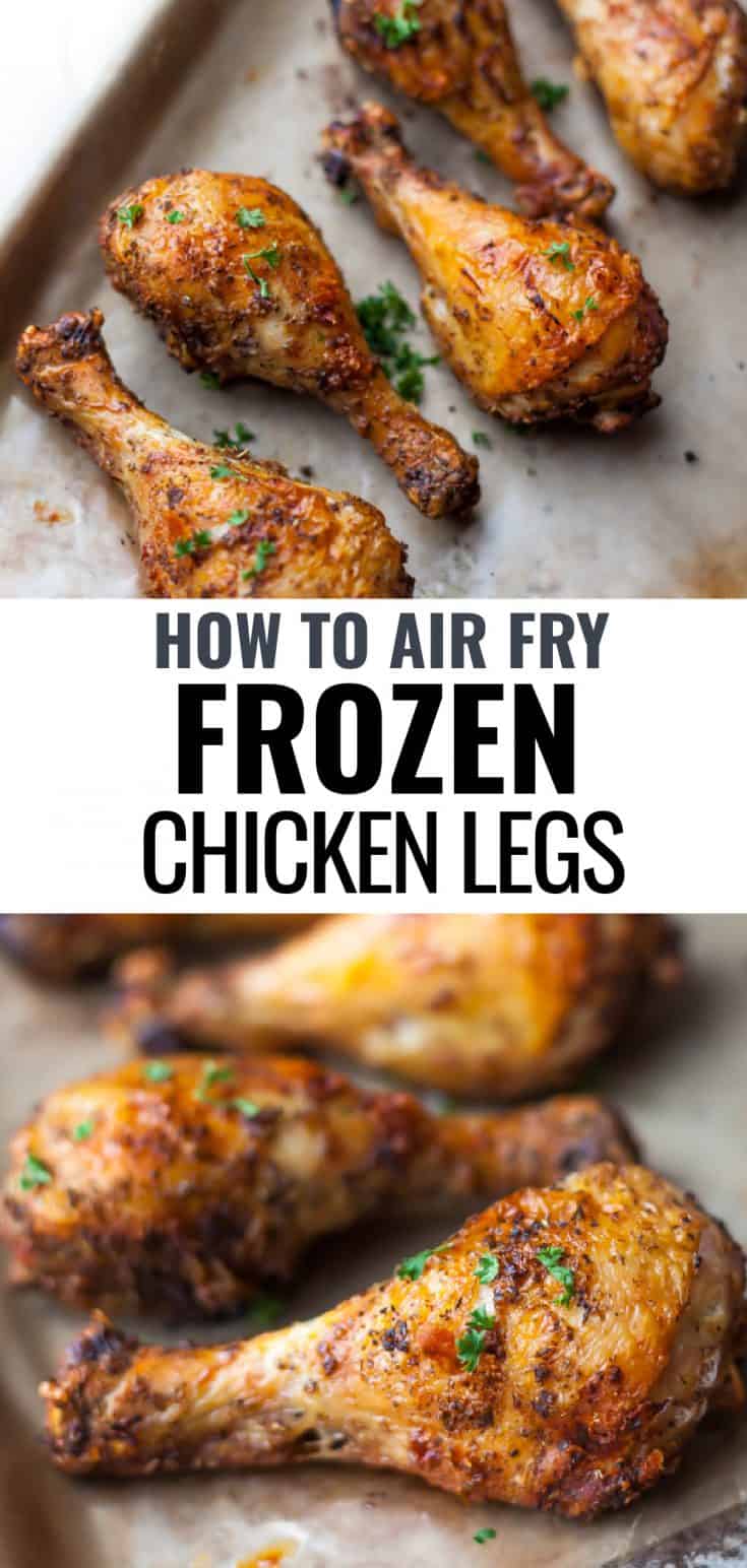 Image of air fryer frozen chicken legs