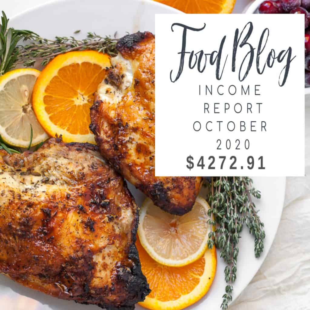 food blog income report