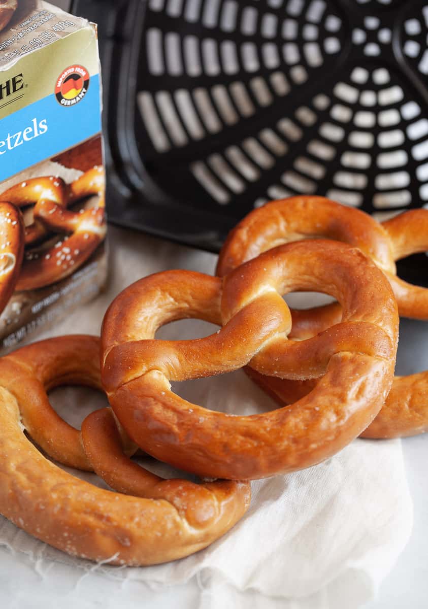 Perfectly Cooked Air Fryer Frozen Soft Pretzels In 5 Minutes In 5 Minutes!
