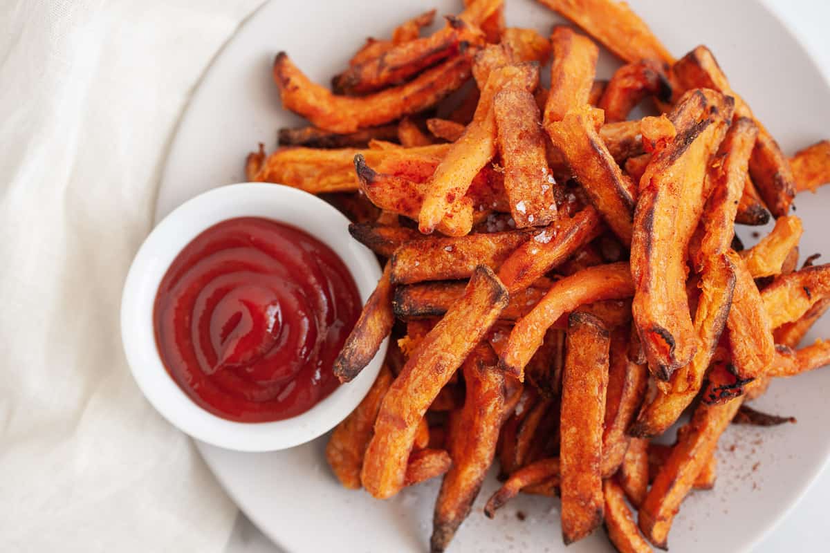 Air Fryer Frozen Sweet Potato Fries (In 15 Minutes or Less!)