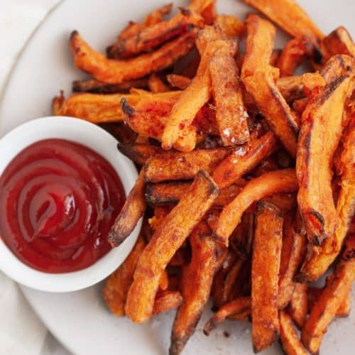 Frozen Sweet Potato Fries in the Air Fryer - Easy Healthy Recipes