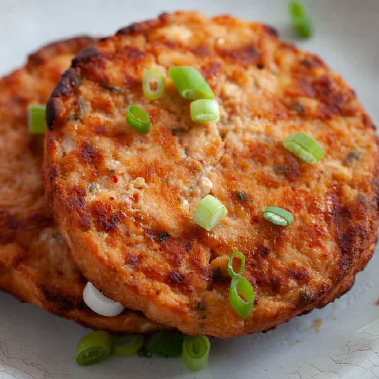 Air Fryer Frozen Salmon Burger