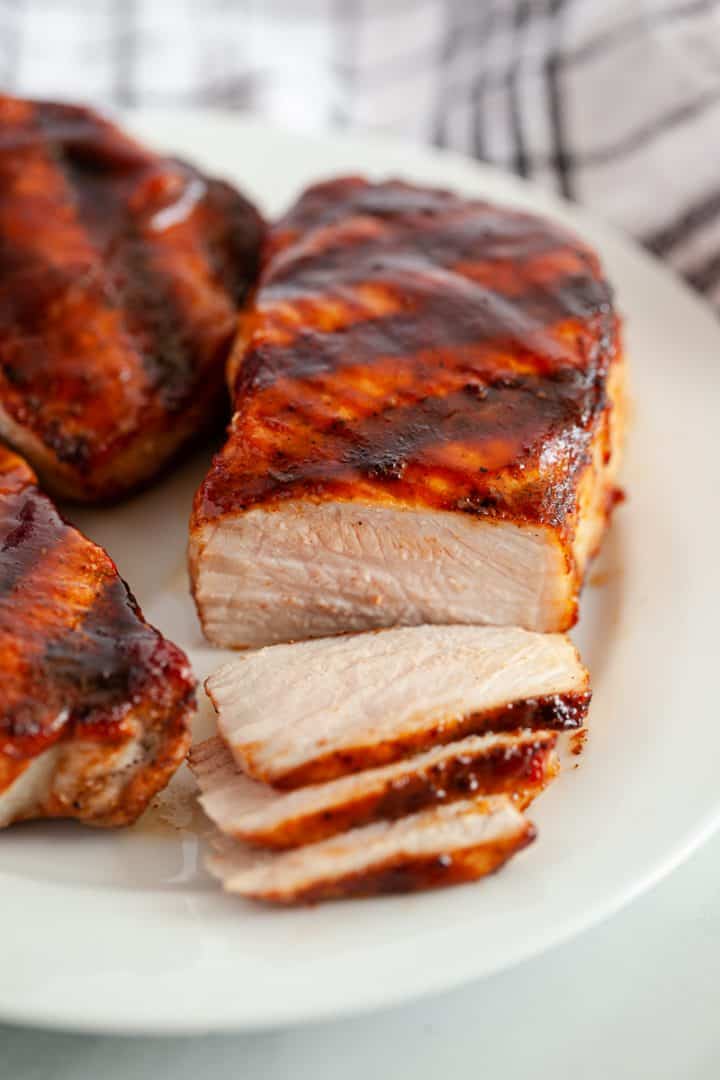 Thick Cut Grilled BBQ Pork Chops (Cooked On A Gas Grill)