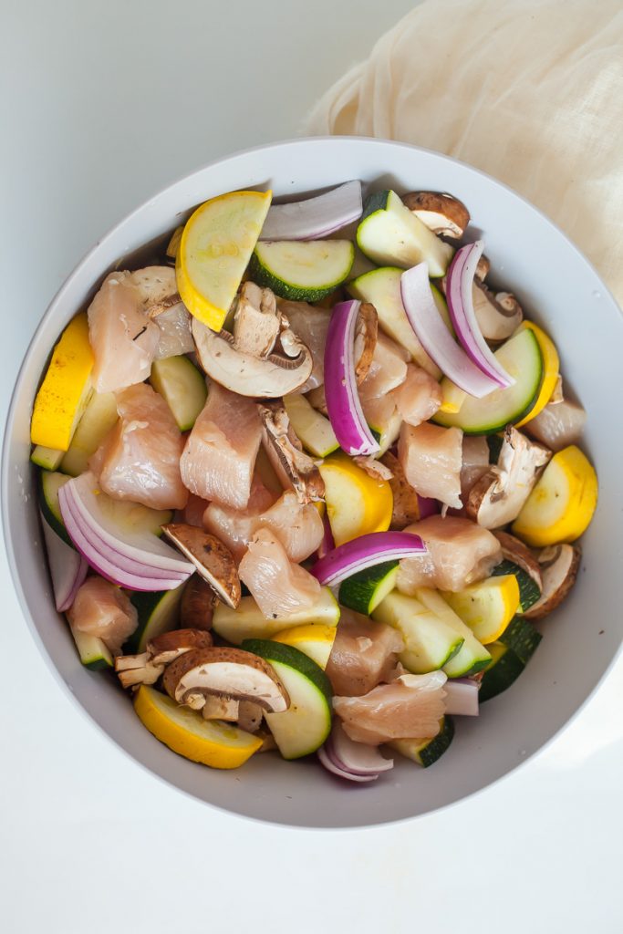 hibachi chicken and vegetables