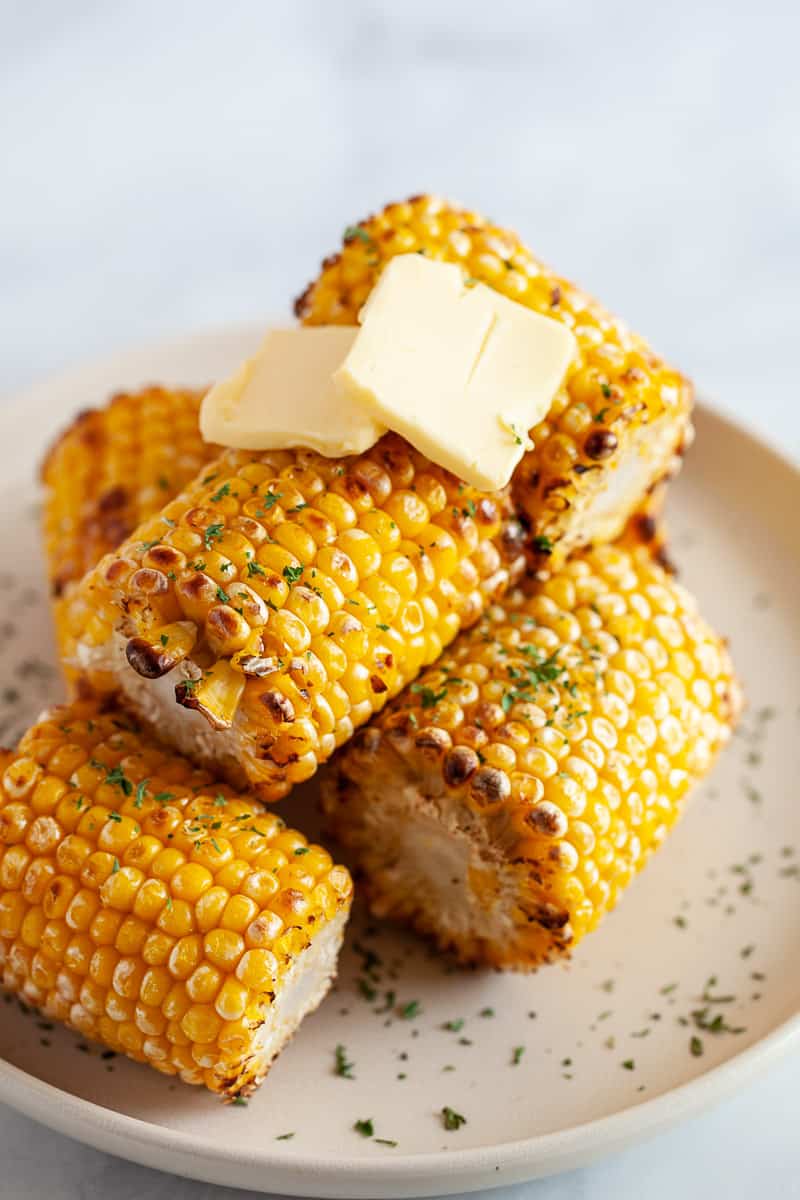 Air Fryer Frozen Corn On The Cob (In 10 Minutes Or Less!)