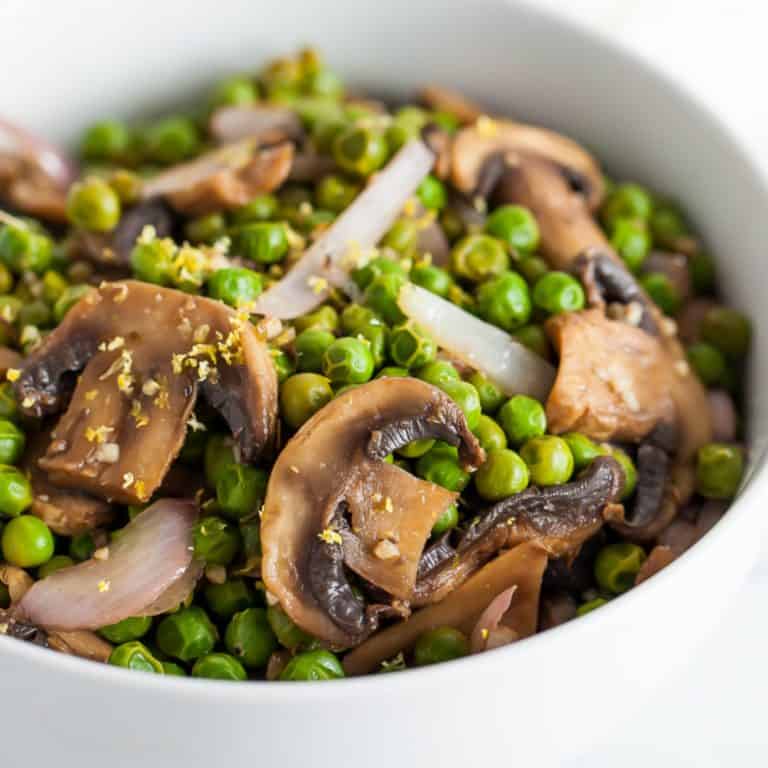 Sauteed Mushrooms and Peas