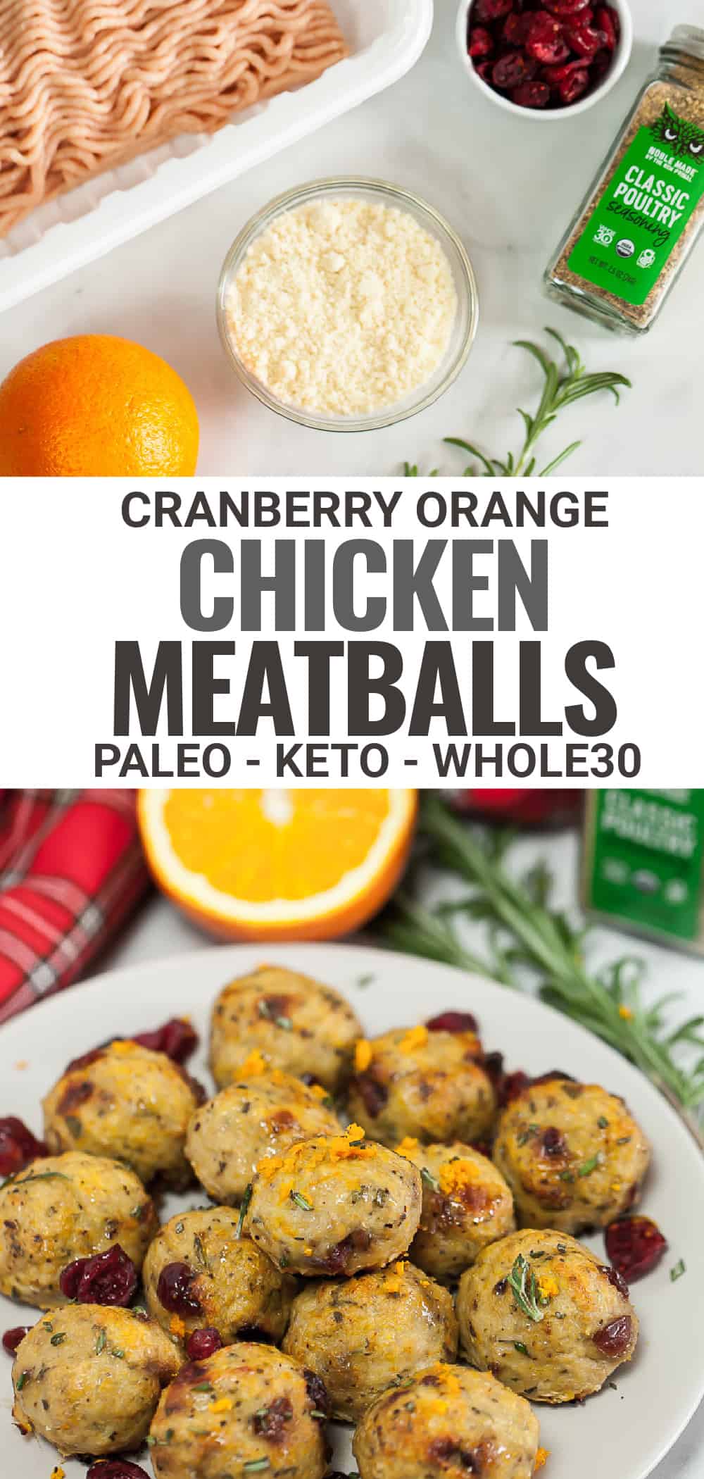 Cranberry Orange Chicken Meatballs