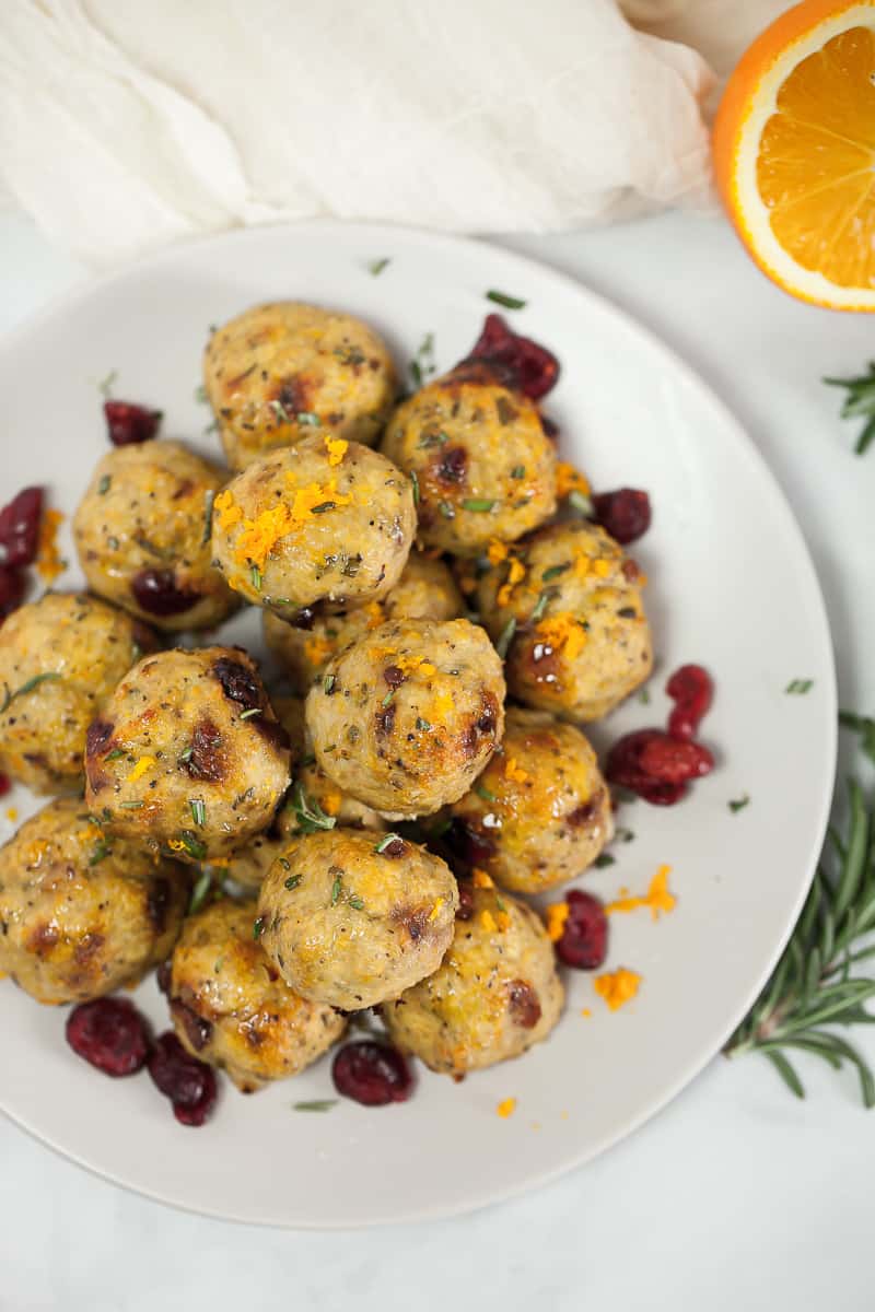 Cranberry Orange Chicken Meatballs