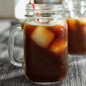 Sous Vide Cold Brew Coffee in a glass mug