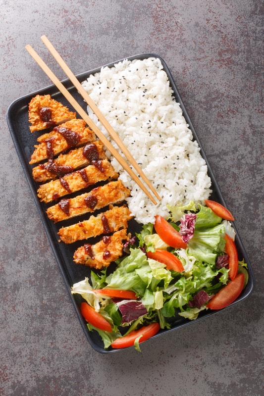 Air Fryer Chicken Katsu Bowl