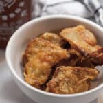 crispy chicken skin in a bowl