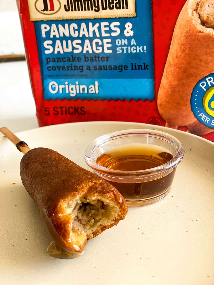 Air Fryer Jimmy Dean Pancakes and Sausage On A Stick