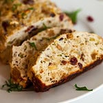 Thanksgiving Chicken Meatloaf with Dried Cranberries and Stuffing Mix